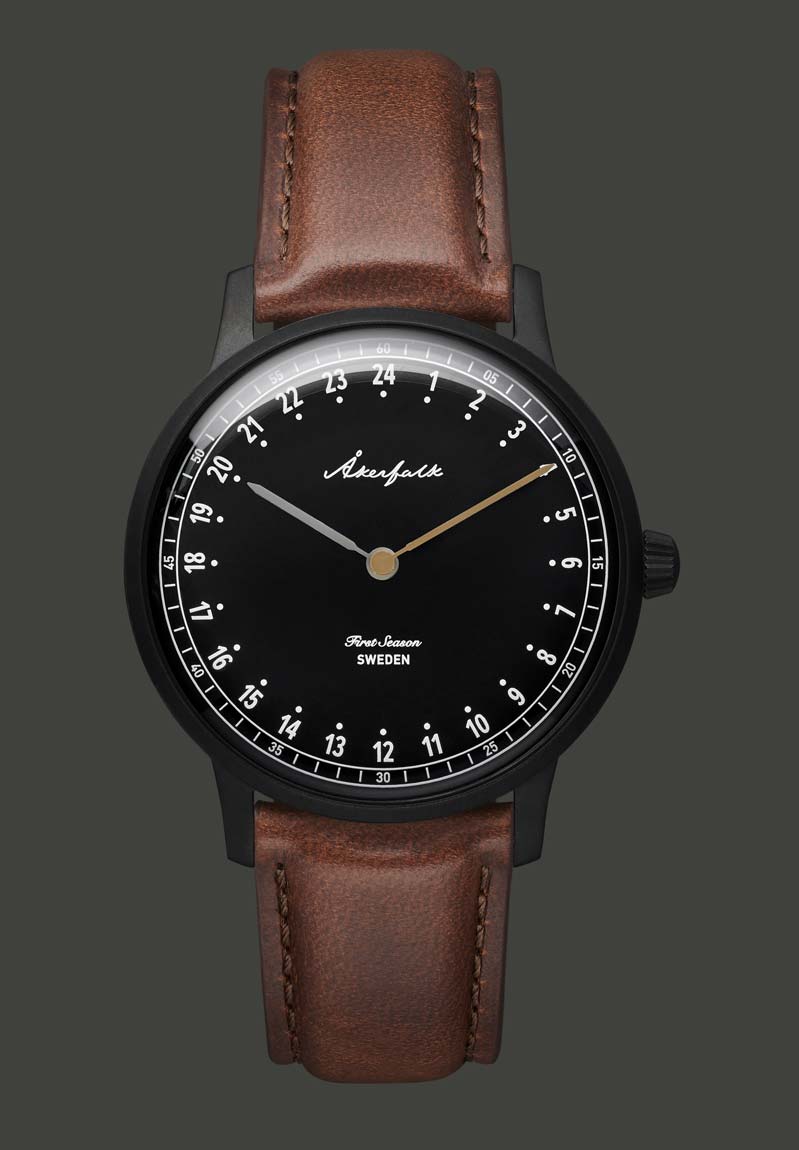 First Season 24h watch brown horween leather strap